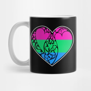 Polysexual Flag LGBT+ Heart Mug